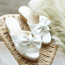 シューファンタジー Shoe Fantasy リボン ウェッジソール ジュートサンダル