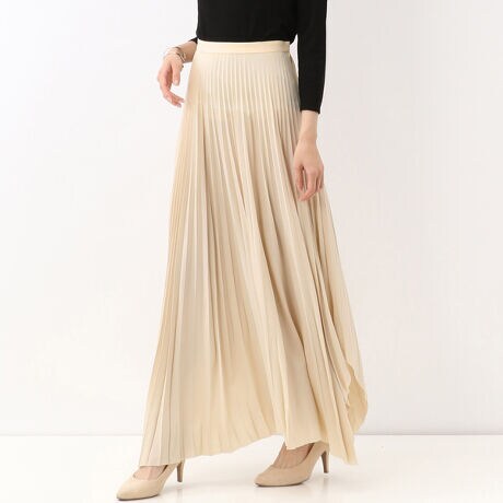 シルク混プリーツロングスカート | マルイウェブチャネル 