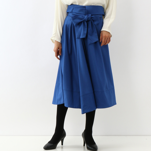 リボン付きフレアロングスカート | R5029922 | ファッション通販