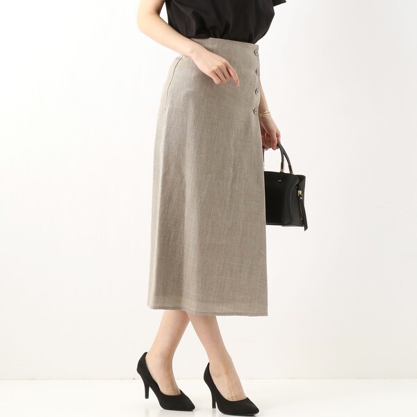 グレンチェックラップ風スカート | マルイウェブチャネル