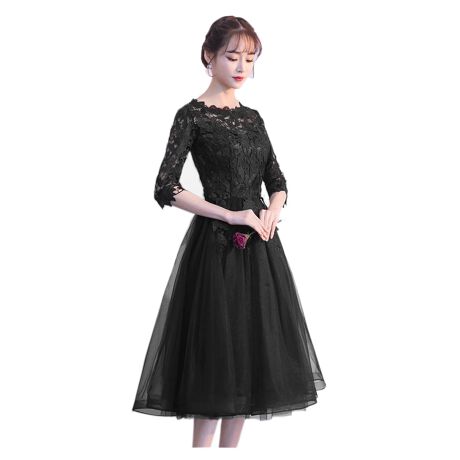 ワンピース 通販 ドレス レース 結婚式 二次会 パーティ 袖あり 5分袖 五分袖 ミモレ丈 ミディ バックヤードファミリー Backyard Family ファッション通販 マルイウェブチャネル