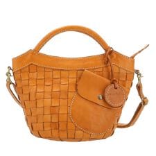 zucchero filato ズッケロフィラート 48068 編み込みポケット付 ショルダーバッグ