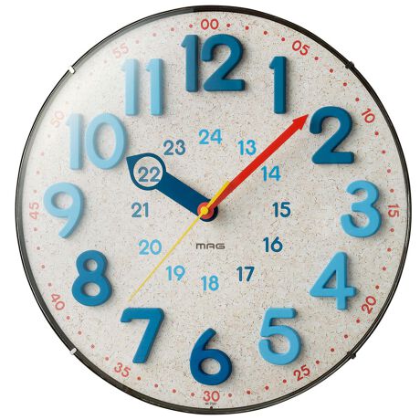 掛け時計 電波時計 おしゃれ 通販 かわいい 時計 壁掛け 電波 知育時計 立体数字 24時間制 対 バックヤードファミリー Backyard Family Mag750 ファッション通販 マルイウェブチャネル