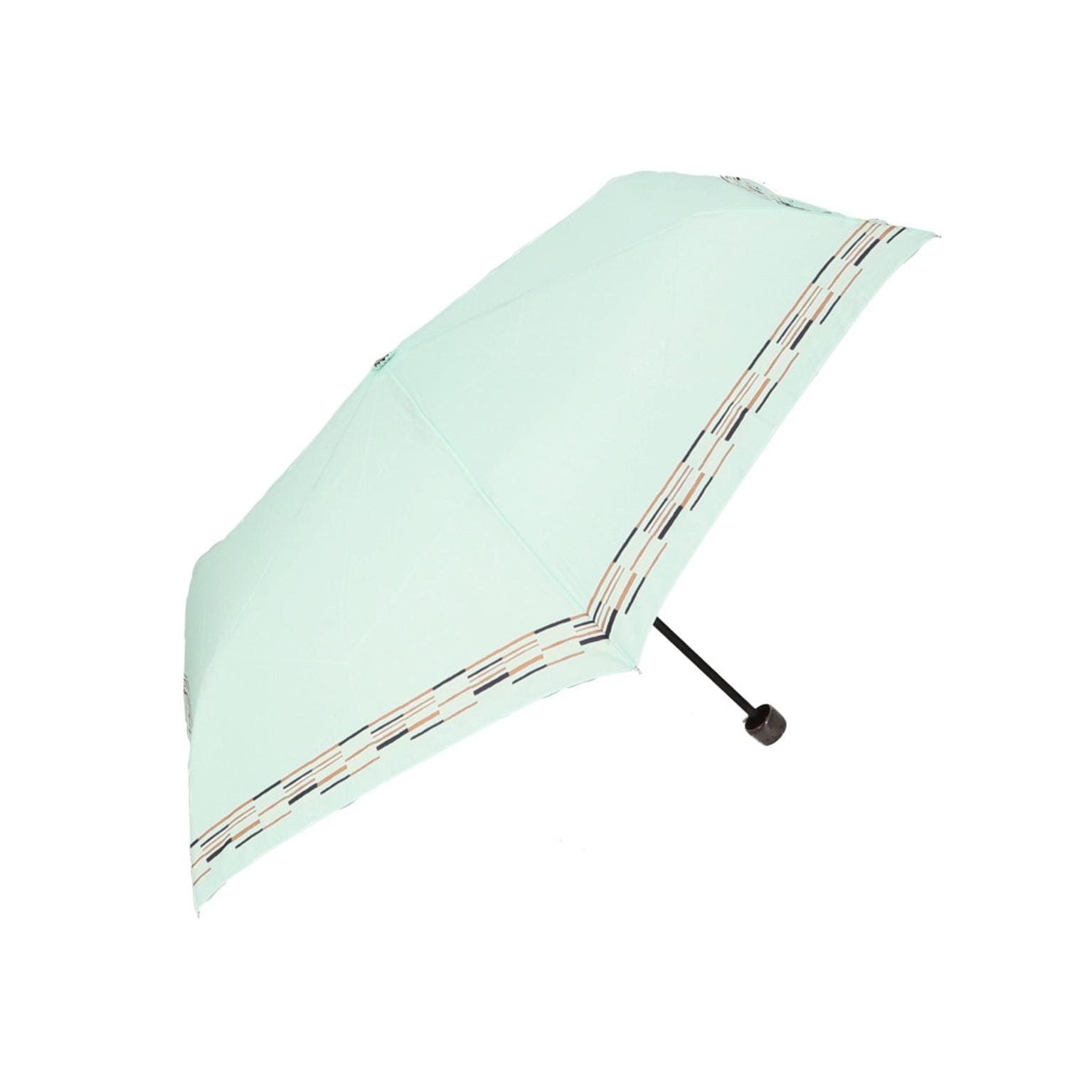 AURORA 晴雨兼用2段(40cm)折りたたみ傘 WHITEに縁ストライプ