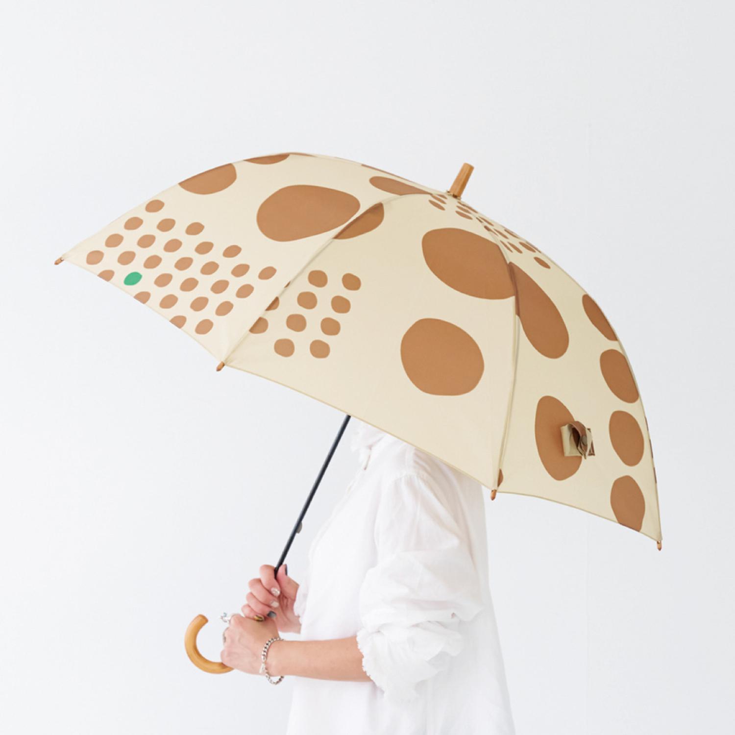 [}C]392 plus m umbrella long P/obN[ht@~[iBACKYARD FAMILYj maru/beige