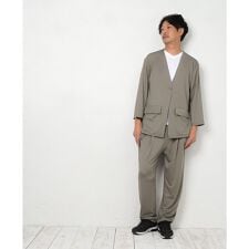 バックヤードファミリー(BACKYARD FAMILY)の高撥水 メンズ ノーカラーセットアップ