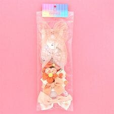 オレンジ系ヘアゴム＆ヘアクリップ 10個セット