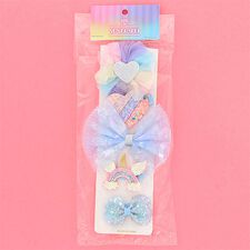 レインボーMIXヘアクリップ 5個セット