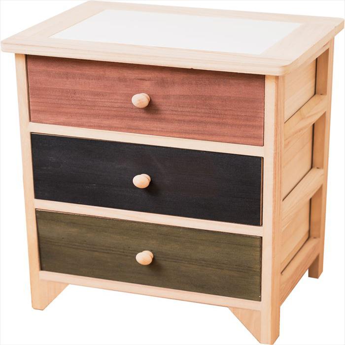 タイル天板桐製チェスト 3段 | バックヤードファミリー(BACKYARD