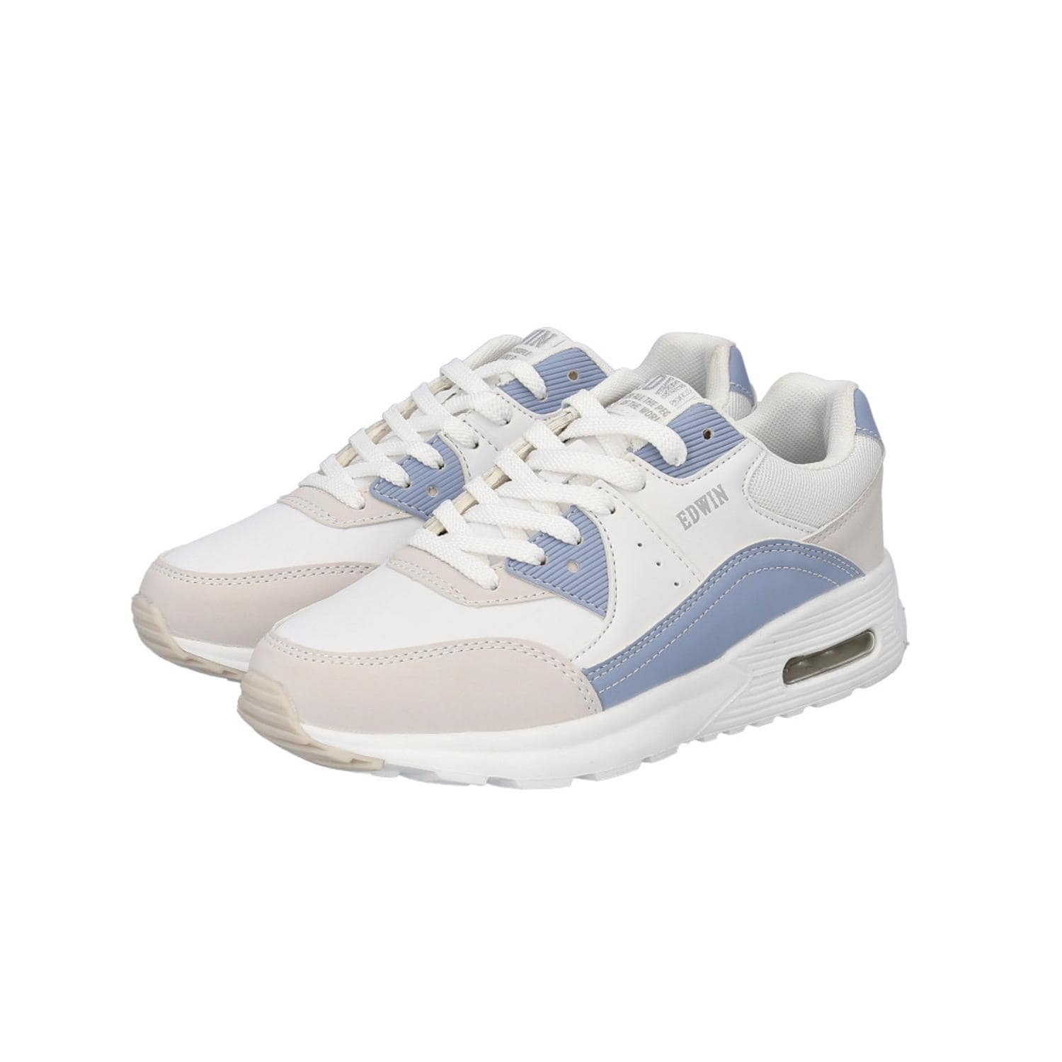 [}C]EDWIN fB[X Xj[J[/obN[ht@~[iBACKYARD FAMILYj WHITE/BLUE