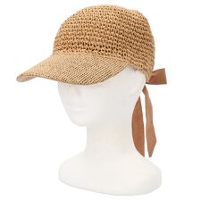 バックリボン素材キャップ