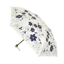 晴雨兼用傘 百花涼藍 折りたたみ傘