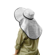 アルミで遮熱 ひも付きジャンボつば広帽子