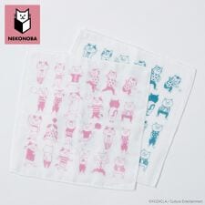 NEKONOBA ふんわり8重ガーゼハンカチ2枚セット