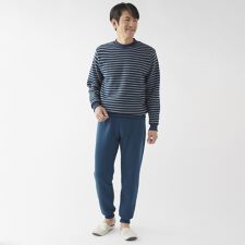 裏起毛ボーダーパジャマ男性用