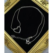 シルバー オープンハートネックレス