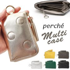 バックヤードファミリー(BACKYARD FAMILY)のperche ペルケ ドット型押し ジャバラマルチケース