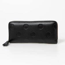 バックヤードファミリー(BACKYARD FAMILY)のperche ペルケ ドット型押 ジャバラ長カードウォレット