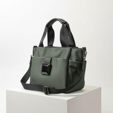 ブラックスクエアナイロン 2Wayトート