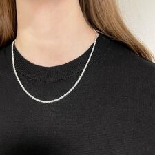 SV925製カットフレンチロープチェーン 線径0.50mm太さ2.4mm