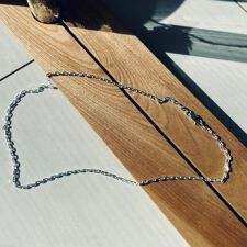 SV925製4面カットロロマリーナチェーン 線径0.60mm太さ2.0mm