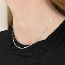 SV925製4面カットロロマリーナチェーン 線径0.60mm太さ2.0mm