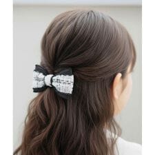 Rora クラシック ツイード バレッタ