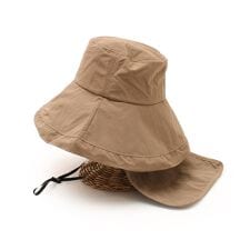 ネックカバー付きUVツバ広ハット