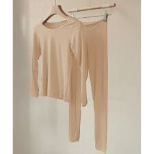 超薄型発熱インナー保温シャツパンツ上下セット