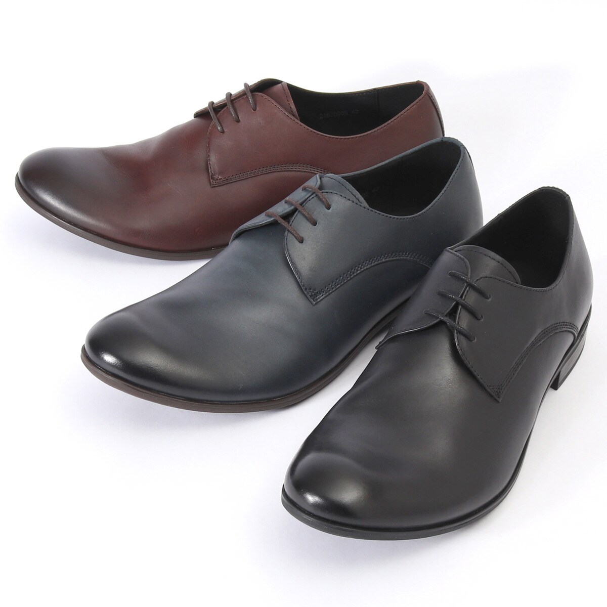 ドレープレザー プレーントゥ スリッポン カジュアルシューズ | フープ