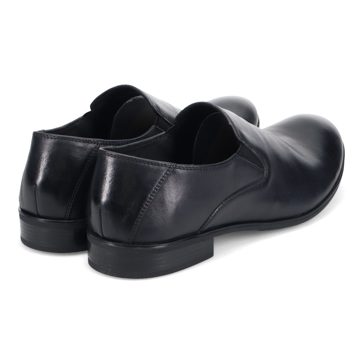 ドレープレザー プレーントゥ スリッポン カジュアルシューズ