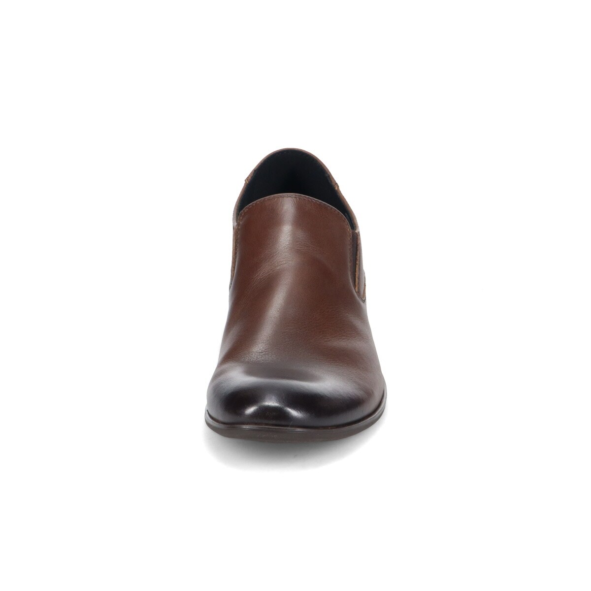 ドレープレザー プレーントゥ スリッポン カジュアルシューズ