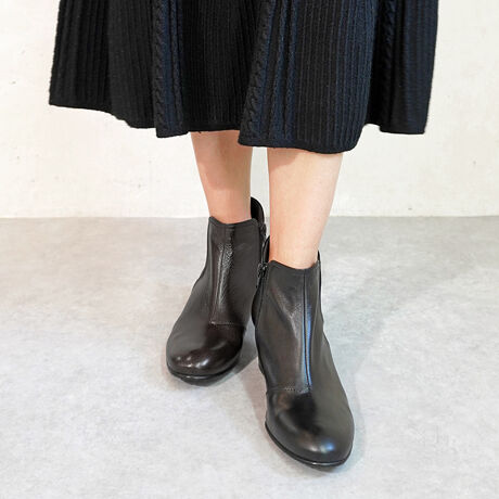 やわらかな革で履き心地のよい 防滑 シンプルショートブーツ あしながおじさん Ashinaga Ojisan ファッション通販 マルイウェブチャネル
