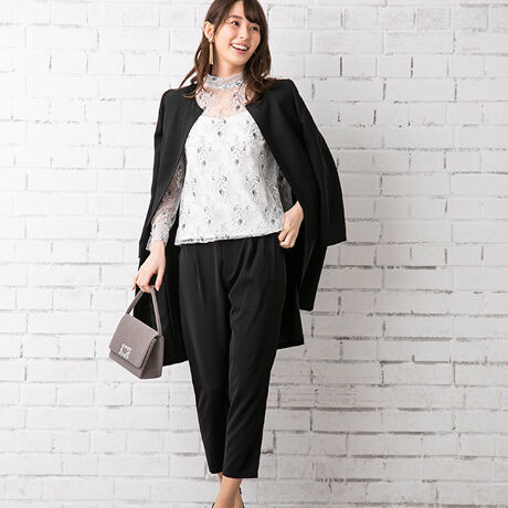 喪服 礼服 ブラックフォーマルスーツ ノーカラーロングジャケット セミタイトワンピース フォルムフォルマ Form Forma ファッション通販 マルイウェブチャネル