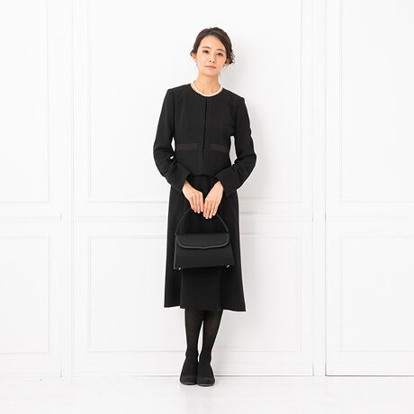 喪服 礼服 ブラックフォーマルスーツ ノーカラージャケット フレアワンピース フォルムフォルマ Form Forma ファッション通販 マルイウェブチャネル