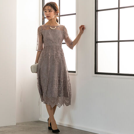 結婚式 パーティー オーナメント柄刺繍ワンピースドレス フォルムフォルマ Form Forma ファッション通販 マルイウェブチャネル