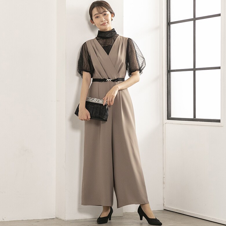 カタログ表紙】ドットチュール×オールインワン/カシュクールデザイン