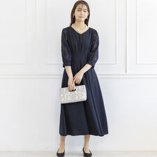 フォルムフォルマ(form forma)のウエストタックフレア　美シルエットドレス/結婚式/パーティー