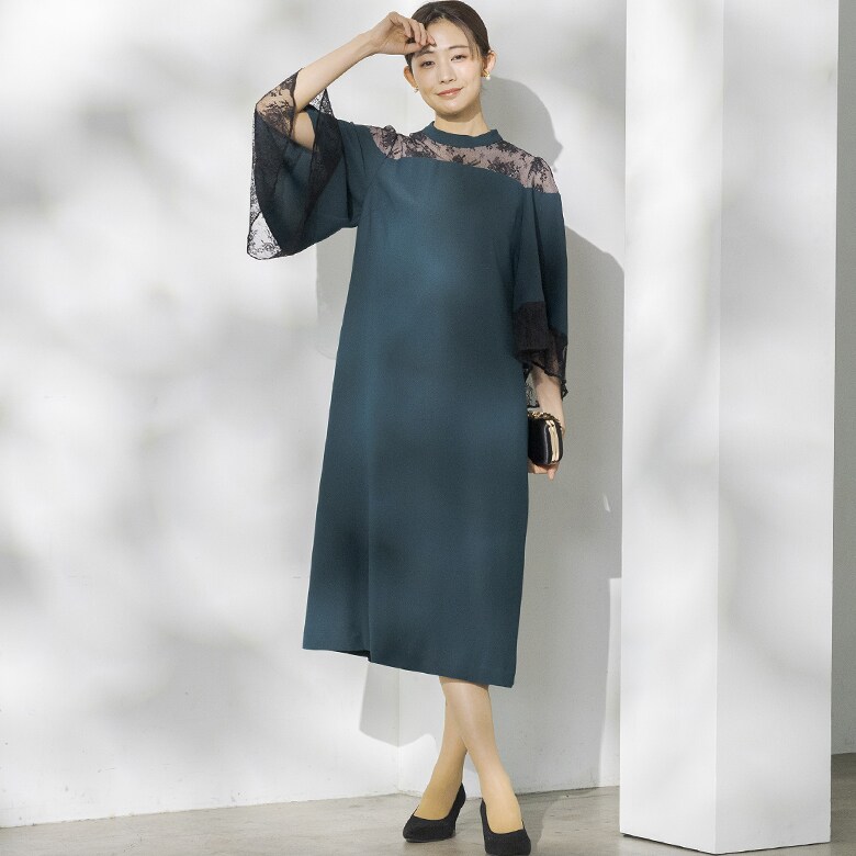 Iラインシルエット【formformaオリジナル】レースドレス/結婚式