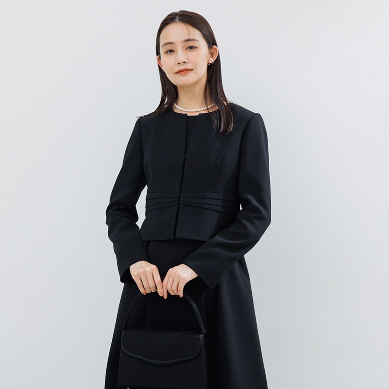 WEB限定】【喪服】【洗える】ジャケット＆ワンピース/ブラック