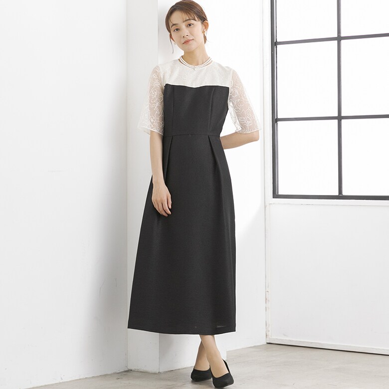 kaene】《formforma別注》 フロッキー×ジャガード ワンピース kaene】《formforma別注》 フロッキー×ジャガード ワンピース