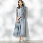 kaene】《formformaWEB限定》レース×チュールミックスドレス 