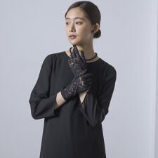 【慶弔両用】フォーマルレースグローブ/喪服/礼服/手袋/冠婚葬祭/結婚式/お呼ばれ