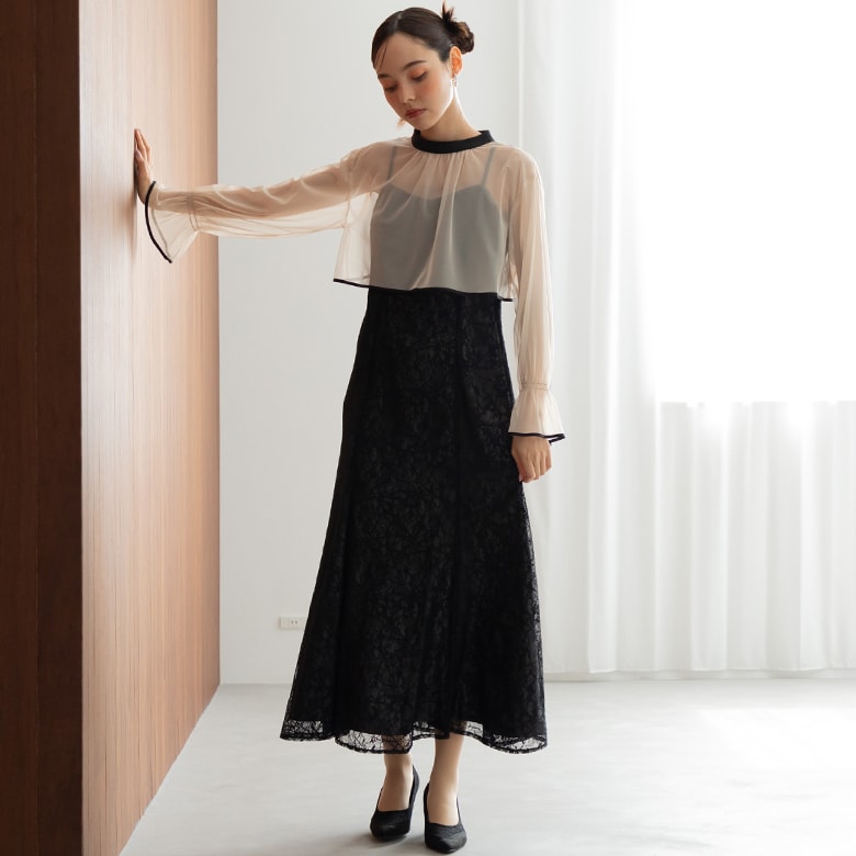 formforma別注】シアーボレロ×レースキャミワンピース/結婚式
