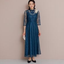 フォルムフォルマ(form forma)の【formforma限定】《マザードレス》 リーフレースロングドレス/結婚式/パーティー/母親/母