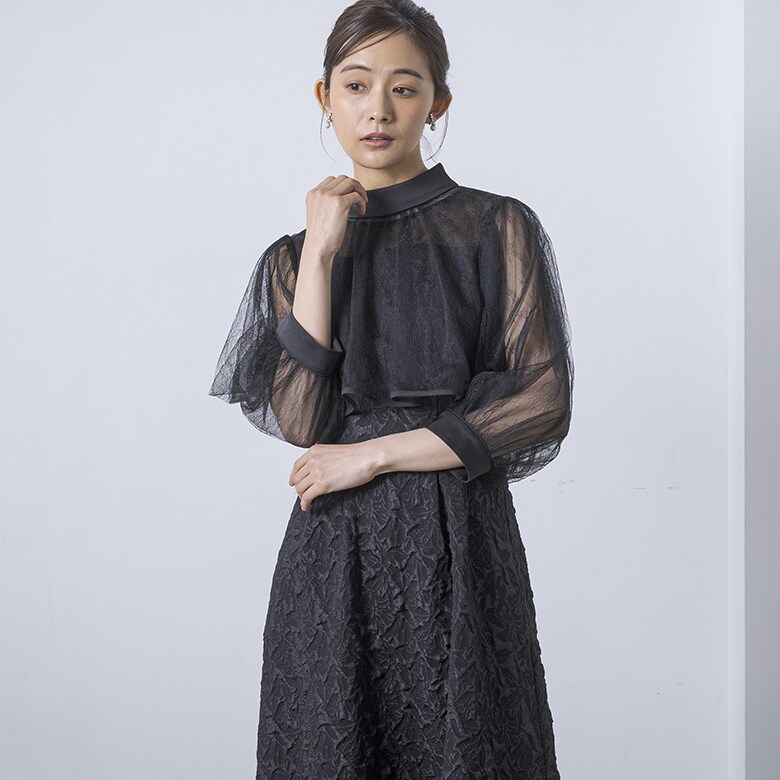 新品　フォルムフォルマ　シアーボレロ付きジャガードドレス　XL 2WAY 2way【シアーボレロ付き】ジャガードドレス/結婚式/パーティー