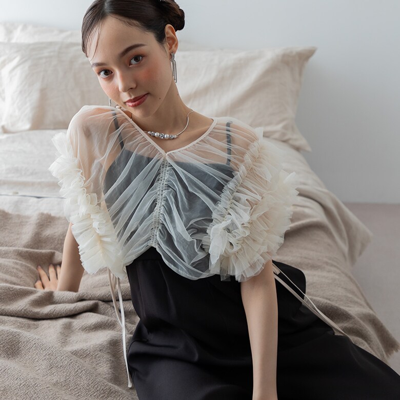 formformaオリジナル　オールインワン×2wayチュールボレロドレス web限定】【小柄さん向けサイズ有】[formformaオリジナル