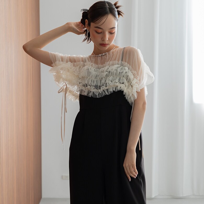 web別注】【小柄さん向けサイズ有】 オールインワン×2wayボレロ