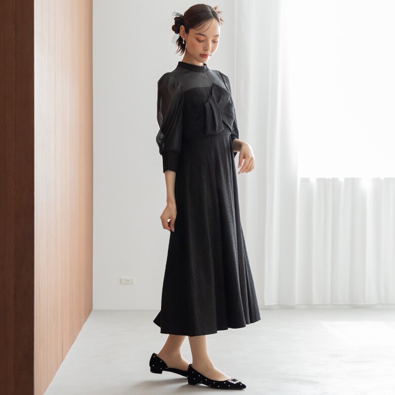 formformaオリジナル】ジャガードワンピースドレス/結婚式/パーティー