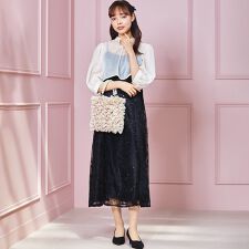 フォルムフォルマ(form forma)の【formformaオリジナル】刺繍レース ワンピースドレス/結婚式/パーティー/クルージング